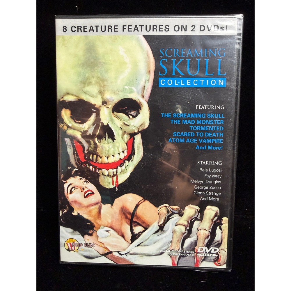 Screaming Skull Collection 8 Creature Features 2 DVD Pop Flix Bela Lugosi Horror